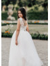 Beaded Ivory Lace Tulle Fashion Flower Girl Dress